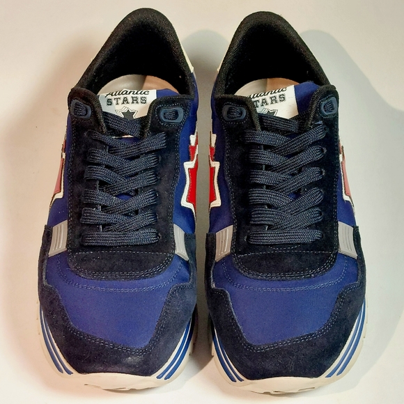 Atlantic Stars blue & red leather & nylon Pegasus sneakers, EU41, EUC - Picture 8 of 14